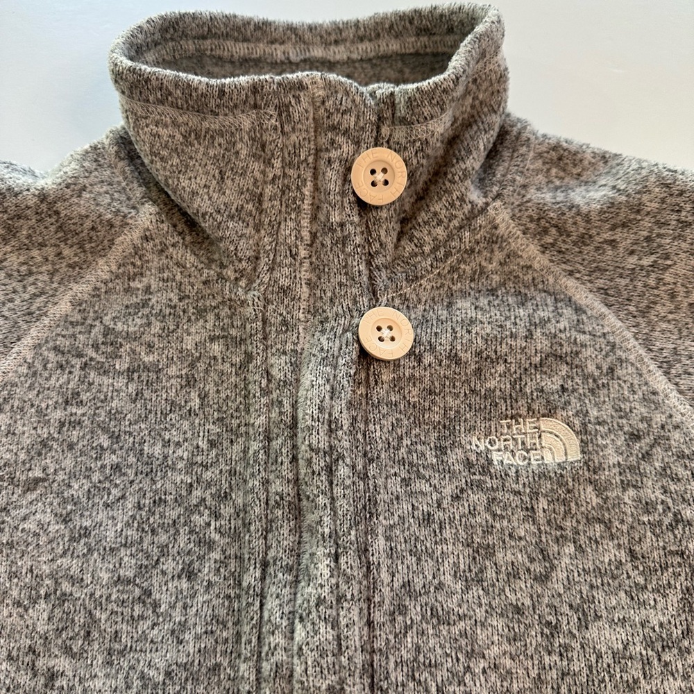 The North Face Crescent Sunset Full Zip Grey Knit Jacket Women’s Size Medium - Picture 5 of 11